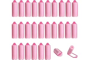 CKCSHI 28 Pcs Foam Hair Rollers, Hair Rollers, Foam Hair Curlers, Soft Sponge Hair, Roller Foam Styling Hair, Curler Home DIY Curling Tool, DIY Hair Styling Tool Curling Iron Pink for Women Girls Kids