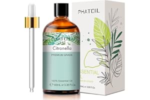 PHATOIL Aceites Esenciale de Lemongrass-1 100 ml, Aceite Esencial de Aromaterapia, Aceite Esenciales para Humidificador, Difusor