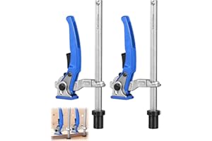 ZHEHNSA 2 Stück Niederhalter Hebelzwinge, spannelement 20mm für multifunktionstische，niederhalter bankhaken 20mm, bessey einhandzwinge，Aluminiumlegierung Tischklemmen, Spannbereich 160mm