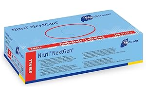 MEDITRADE NextGen®, Nitrile Examination Gloves, Small, N/S, P/F, Blue, x100