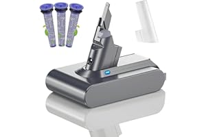 BONADGET Batteria di ricambio V7 6000mAh batteria per Dyson V7 compatibile con SV11 V7 Animal V7 Motorhead V7 Trigger V7 Pro V7 Fluffy V7 aspirapolvere per materasso + 3 filtri