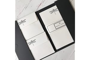 Writing Paper Gift Set with Dragonfly design from Wagtail Designs in a lovely Black Writing Case Style folder (18)