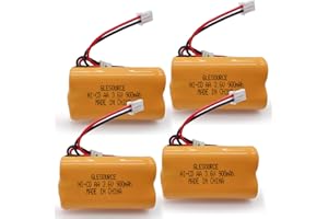 GLESOURCE 3.6V 900mAh Exit Sign Emergency Light Battery Replacement for Exitronix 10010037, Max Power B2-0031 MH468886, Unitech LEDR-1 6200RP, Dantona CUSTOM-318 OSA230, Lowes 253799 (4 Pack)