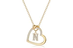 TINGN Heart Initial Necklaces for Girls Women, Dainty Letter Necklace for Teen Girls Heart Necklace Gold Necklaces for Women Trendy Gifts for Women Girls Jewelry for Teen Girls Gifts
