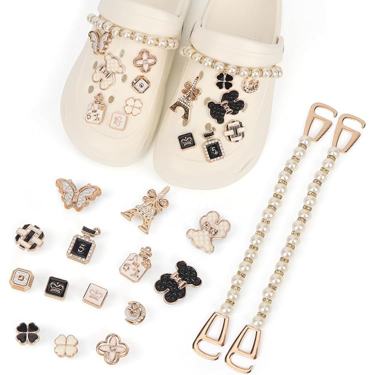 22 stuks diamanten bloem schoendecoraties, holle schoenen diamant bloem