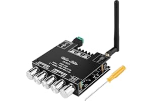 MAKERFIRE Scheda amplificatore Bluetooth Hifi Stereo 2.1 Modulo amplificatore di potenza audio Controllo bassi e alti 2X50W+100W 12V-24V