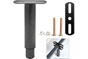 KRIZJUES Bed Adjustable Legs, Metal Furniture Support Legs Foot Retractable Heavy Duty Bed Center Frame Slat Support Leg,Suitable for Cabinet Sofa Bed Frame Replacement Parts 1 Pcs 7inch -13inch (Dark gray)