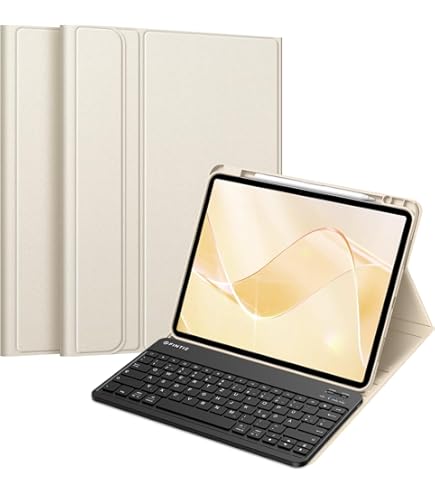 WAVATA IPad Tastaturhülle - Abnehmbare Bluetooth Tastatur Für IPad Air 13 M2/M3 & IPad Pro 12.9 (2018-2025) - Magnetisch, QWERTZ, Schwarz