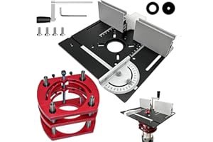 XNZMYN Set di Piastra Fresatrice Da Banco in Alluminio, Piastre per Fresatura con Router Lift, Accessori per Fresatrice per La Lavorazione Del Legno