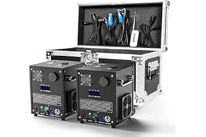 FODEXAZY 700W Macchine Pirotecniche con Flightcase, Macchina a Scintilla Fredda Display LCD d-mx512 con Telecomando per Bar Party Halloween Natale Matrimonio(2pcs Macchine con Flightcase)