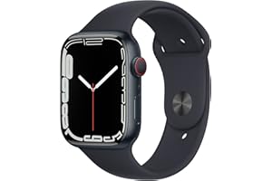 Apple Watch Series 7 (GPS + Cellular, 45MM) Midnight Aluminium Case with Midnight Sport Band (Renewed)
