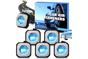 Scent-Hi Désodorisant Voiture, Parfum Voiture, New Car, Parfum Puissant et Durable, Pour Élimination Et Prévention Des Odeurs, Jusqu'à 30 jours de Parfum pour Déodorant (4ml x 6 pièce)