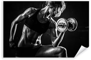 Postereck - 3059 - Hochauflösendes Fitness Poster Frau beim Training | Gym Poster Frau Sport zur Motivation | Bodybuilding Poster - Poster - 3:2-91,0 cm x 61,0 cm