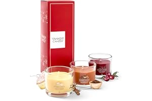 Yankee Candle Set de bougies parfumées | 3 bougies votives parfumées miniatures | Mélange de cire de soja | Cadeaux de Noël parfaits pour les femmes