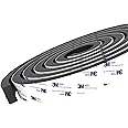 Tapel Draught Excluder Weather Stripping Foam Tape with 3M 9448 Adhesive - Super Strength Sealing Tape for Door Window Draft Seal Sound Insulation - 12 mm (W) x 6 mm (T) - 2 Rolls Total Length 8m