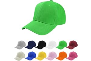 Aomig Basecap Unisex, Freizeit Baseball Cap Herren und Damen, Einstellbare Kappe mit Schirm, Sonnenschutz Baseballkappe für Outdoor Running Tennis Golf Reisen(Leuchtendes Grün)