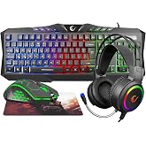 Rampage KM-404 ARGENTI Rainbow Aydınlatmalı USB Gaming Combo Q Klavye + Kulaklık + Mouse + Mousepad