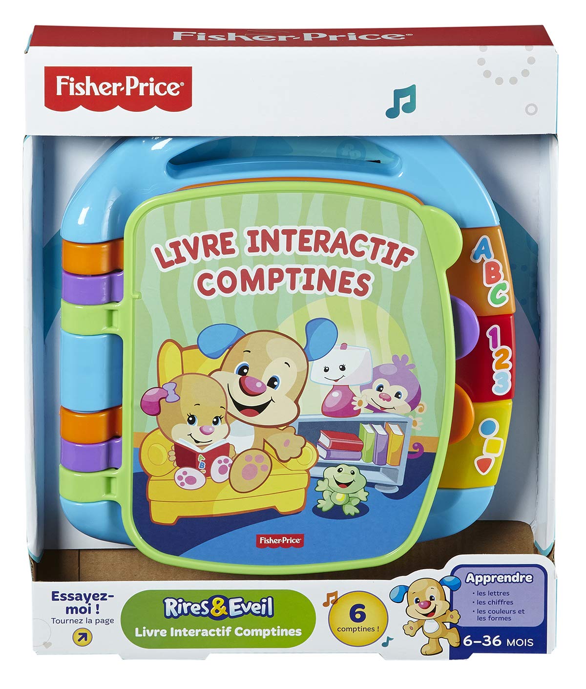 Fisher Price Livre Interactif Comptines Jouet Musical D Eveil Bebe Pour Apprendre En Chanson 6 Mois Et Plus Cdh39