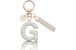 MORSUNBELA Portachiavi ragazza portachiavi lettera, Iniziale keychain keyring ciondoli