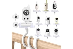 AKOEMXEEO Universal Baby Cam Holder for HelloBaby HB6550/HB6250/HB6240/HB65/HB32, Flexible Mount Bracket for Blemil Baby Monitor, Accessories Mounting Stand for momcozy/Boifun/Babystar Monitor for Cot/Crib