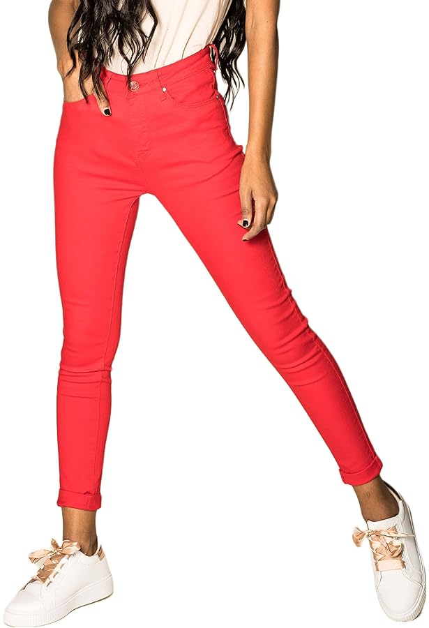 Jean Skinny Nina Carter Femme Stretch | Taille Haute Aspect Délavé 68% Coton