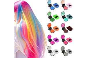 GELPRETTY 10 Stück Temporäre Haarfärbe-Stifte,Haarkreide für Mädchen Set,temporäre Haarfärbung,Haarfarbe Auswaschbar für Geburtstagsgeschenk,Weihnachten und Halloween