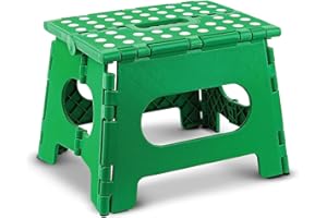 STAREX Folding Step Stool Multi Purpose Large,Medium Heavy Duty Foldable Home Kitchen Green