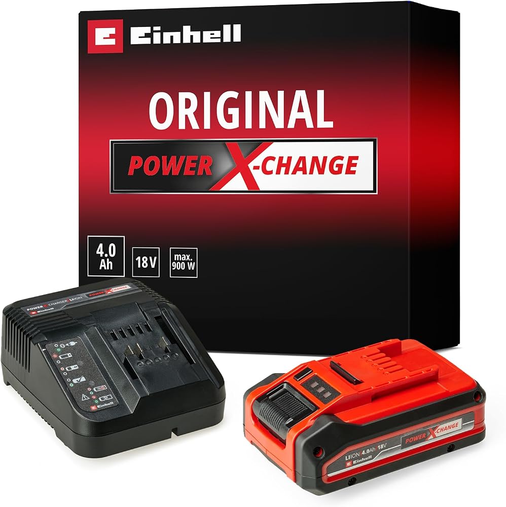 Einhell Orijinal Starter Kit 4,0 Ah PXC+ 4512159 | 18 V | 900 W | akü + 3A şarj cihazı | 75 dak. şarj süresi | PXC | Li-ion | şarj yönetimi | LED gösterge