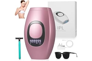 LUQIXCEY IPL Hair Remover, Mini Laser Hair Removal Device, Hair Remover with 999,000 Flashes & 5 Energy Levels, Portable Gifts for Women Men Body Face Bikini Area, Rose Gold