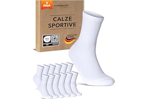 sockenkauf24 Calze Sportive Uomo Calzini Tennis 6 Paia Spugna Rinforzati Crew Socks