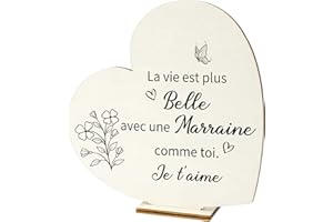 CRAHALEN Cadeau Marraine,Cadeau Parrain Marraine Demande,Cadeau Marraine Anniversaire,Marraine,Cadeau Original,Cadeau Marraine Noel,Idee Cadeau Marraine,Cadeau pour Marraine,Planches d'amour Cadeau