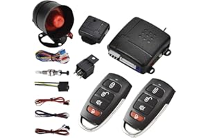 Riloer Car Alarm System Immobilizer Kit - Car Central Lock Remote Start and Keyless Entry System,for Universal Auto Remote Central Kit