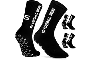 Dinjunxi Calzini Antiscivolo Calcio Uomo 2 Paia Calze Sportive Traspiranti, EU 39-46 / UK 6-11 Calze Grip Calcio Addensare Calzini per Calcio Pallacanestro Tennis Yoga Trekking