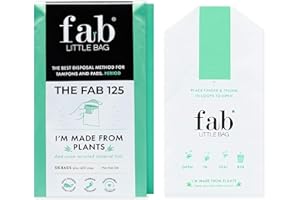 ‎FAB LITTLE BAG Fab Little Bag Hygiene Bags for Tampons, Sanitary Napkins, Sanitary Pads - Prevents Odor, Sealable, Eco-Friendly, Travel Friendly - Pack of 125 Women's Hygiene Bags - Sixer Pack
