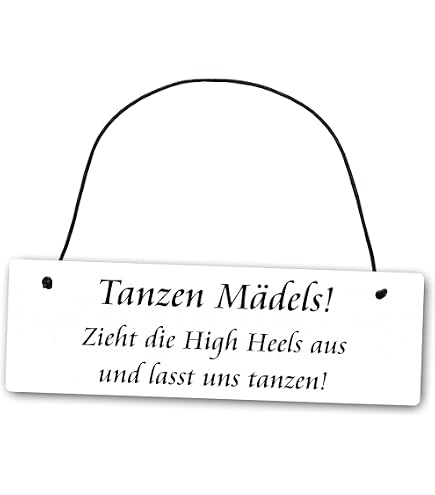 Wandschild 'Man Muss Das Leben Tanzen' – Metall-Deko Mit Spruch, 30x22 Cm