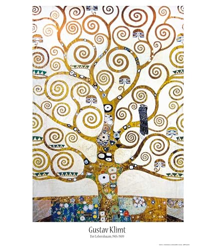 1art1 Poster Encadré Le Baiser II De Gustav Klimt – 40x30 Cm – Avec Passe-partout Et Cadre Blanc