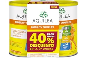 AQUILEA | Mobility Complex Pack Duplo | 2 unidades de 375g | Formato en Polvo | Sabor limón | 3 en 1 Músculos, Huesos y Articulaciones | Colágeno, Magnesio, Vitamina C D K, Calcio y amininoácidos