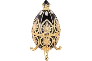 ‎KIMISS Fabergé-Eierkettchen, Stahl-Ei-Ornament, Einzigartiges Ei-Ornament Im Königlichen Stil mit Strasssteinen Zur Dekoration