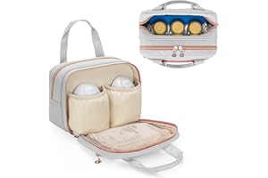 ‎DAMERO Damero tragbare Milchpumpe Tasche kompatibel mit Elvie und Willow Milchpumpe, Tragetasche mit Eisbeutel für tragbare Milchpumpe, Flaschen, Pumpenteile