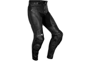 A-PRO Pantalon Cuir Racing Moto Touring Protections CE slides Biker Wear noir 36