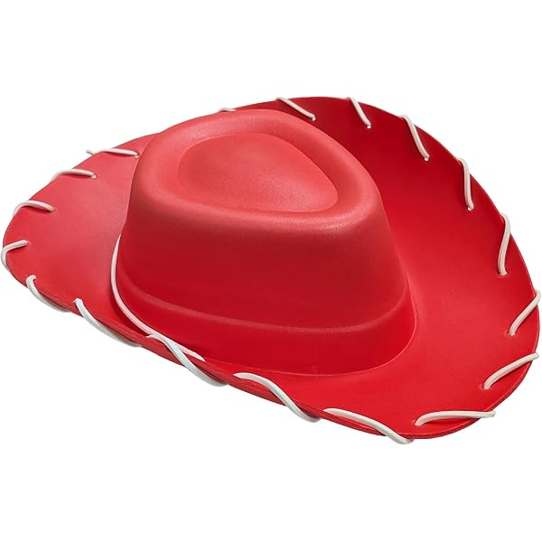 Roter Cowboyhut Mit Stern-Nieten – Wild-West-Kostüm-Accessoire, Einheitsgröße, Für Partys & Mottoparty
