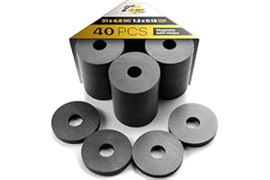 X-BET MAGNET Disques Aimants Céramiques Ronds Avec Trou - Petite Bille Aimanté vrac Lot 40 pièces - 3,1 cm (1.2'') – Aimant Frigo, Réfrigérateur, Projets Scientifiques Scolaires - Aimant Bricolage, Bureau
