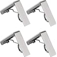 Lot De 4 Pinces à Nappe En Acier Inox - Fackelmann Tecno - Gris - Neuf Avec étiquettes