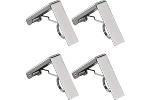 ZoomSky 4pcs Tablecloth Clips, Picnic Table Cloth Holder Stainless Steel Table Cover Clamps Silver Tablecloth Clamp Holders for Home Kitchen Picnics Garden Wedding Party