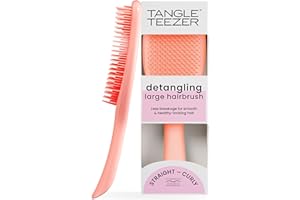 Tangle Teezer Grande Ultimate Detangler - Spazzola Grande Districante capelli spessi, ricci e lunghi - Bagnati e Asciutti - Setole doppie, anti-rottura, scioglinodi - Superficie Ampia - Rosa Pesca