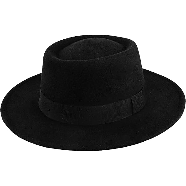 Chapeau Fedora Pour Homme - Large Brim, Classique Noir - Pour Fêtes, Costumes Et Événements