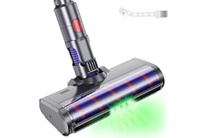 ‎EVARY Bürste Ersatz-Staubsaugerkopf kompatibel mit Dyson V7 V8 V10 V11 V15 mit Direktantrieb,Weiche Rollenbürste für Hartböden mit LED-Lichtern für Teppichen,Böden,Fliesen