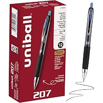 Uni-Ball Signo UMN-207 Pen Vullingen - 0.7mm Penpunt - Gel Inkt - Blauw - Pack van 12 Vullingen