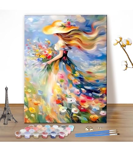 Cekog DIY Dipingere con i Numeri Adulti Paint by Numbers Kit per Quadri da Dipingere Numerati