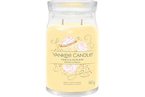 Yankee Candle Signature candela profumata, Cupcake alla Vaniglia in giara grande, Candele di miscela di cera di soia lunga durata